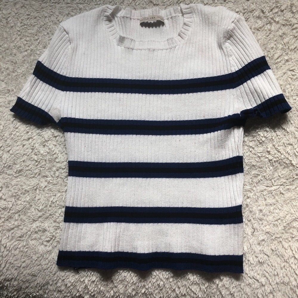 Striped Crop top! (3/$9!)